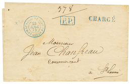 424 1875 Cachet SENEGAL ET DEP. ST LOUIS En Bleu + P.P + CHARGE Sur Lettre Locale Pour ST LOUIS. Trés RARE En CHARGE. Su - Sonstige & Ohne Zuordnung