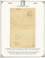 433 "Cachet Gratté De BOUNA" : 1900 Rarissime Cachet De Fortune Gratté "SOUDAN FRANCAIS" Sur Enveloppe De Militaire Du P - Other & Unclassified