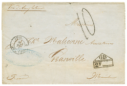 436 SPM : 1866 GB/2F Sur Lettre (ss Texte) De ST PIERRE ET MIQUELON Pour GRANVILLE. TB. - Other & Unclassified