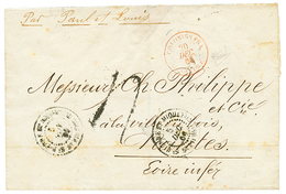 437 1866 ST PIERRE ET MIQUELON + Taxe 4 (rare) + COLONIES FRA GRANVILLE Sur Lettre (ss Texte) Pour NANTES. TB. - Other & Unclassified