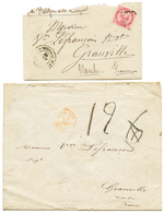 438 ST PIERRE ET MIQUELON : 1863/65 Lot De 2 Lettres Dont 80c AIGLE Pour GRANVILLE. B/TB. - Sonstige & Ohne Zuordnung