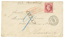 452 ARGENTINA : 1868 FRANCE 80c Canc. ANCHOR + BUENOS-AYRES PAQ FR K N°1 + Rare Exchange Marking F./41 On Envelope To HA - Sonstige & Ohne Zuordnung