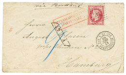 452 ARGENTINA : 1868 FRANCE 80c Canc. ANCHOR + BUENOS-AYRES PAQ FR K N°1 + Rare Exchange Marking F./41 On Envelope To HA - Autres & Non Classés