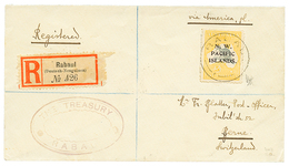 455 NEW GUINEA : 1918 AUSTRALIA 5 SHILLING Overprint N.W PACIFIC ISLANDS Canc. RABAUL On Cover With REGISTERED GERMAN La - Autres & Non Classés