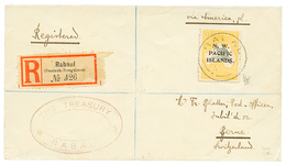 455 NEW GUINEA : 1918 AUSTRALIA 5 SHILLING Overprint N.W PACIFIC ISLANDS Canc. RABAUL On Cover With REGISTERED GERMAN La - Other & Unclassified