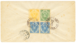 459 BOSNIA : 1893 P.Stat 5k(small Tear) + Verso 2k + 3k+ 10k(x2) Canc. K.U.K MILIT. POST XVIII TUZLA Sent REGISTERED To  - Bosnie-Herzegovine