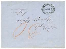 467 1860 AGENZIA DEL LLOYD AUSTRIACO CANEA On Entire Letter From HANIA To SYROS. Rare. Superb. - Oriente Austriaco