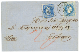475 "CANDIA" : 1872 10s Canc. CANDIA + GREECE 20l On Cover To SIRA. Vf. - Oriente Austriaco
