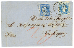 475 "CANDIA" : 1872 10s Canc. CANDIA + GREECE 20l On Cover To SIRA. Vf. - Oostenrijkse Levant