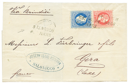 493 "SALONICH" : 5s + 10s Canc. SALONICH/4.MARS On Cover To GERA (GERMANY). Vf. - Levant Autrichien