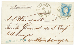 494 1882 10s Canc. SALONICH SALONICCO (scarce Type) On Entire Letter To CONSTANTINOPLE. Superb. - Levante-Marken