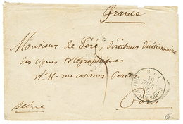 518 CHINA - FRENCH EXPEDITION : 1861 CORPS EXP. CHINE Bau B + "5" Tax Marking On Envelope With Full Text Datelined "TIEN - Otros & Sin Clasificación