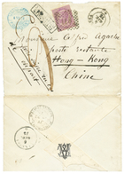 519 HONG-KONG : 1873 ITALY 60c Canc. 118 + PALANZA + "9" Tax Marking + FRANCOBOLLO INSUFFICIENTE On Envelope To HONG-KON - Sonstige & Ohne Zuordnung