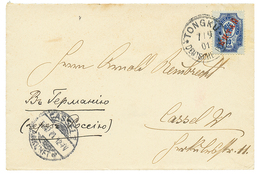 521 CHINA : 1901 RUSSIA P.O. 10k Canc. TONGKU DEUTSCHE POST On Envelope To GERMANY. RARE. Superb. - Otros & Sin Clasificación