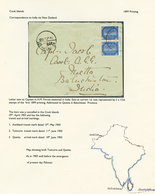 528 COOK ISLANDS : Superb Collection Of 7 Interesting Covers On Exhibition Pages. Vvf. - Cook Islands