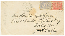 540 EGYPT To MALTA : 1876 20p + 1P Canc. CAIRO On Cover To VALETTA (MALTA). Arrival Cds On Reverse. Vf. - Sonstige & Ohne Zuordnung