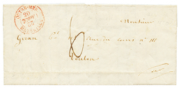 547 GAMBIA : 1850 OUTRE-MER MARSEILLE + Taxe 6 Sur Lettre Avec Texte Daté "GAMBIE, STE MARIE" Sur Lettre Pour TOULON (FR - Gambia (...-1964)