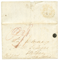 557 1824 Entire Letter From "CALSHOT CASTLE" To "H.M.S ARGUS", HALIFAX NOVA SCOTIA. Verso, SOUTHAMPTON. Vf. - Guernesey
