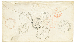 561 1869 GB 6d Canc. 409 + JERSEY On Envelope To GASPE CANADA. Verso 9 Different Cachets. Vf. - Other & Unclassified