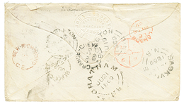 561 1869 GB 6d Canc. 409 + JERSEY On Envelope To GASPE CANADA. Verso 9 Different Cachets. Vf. - Altri & Non Classificati