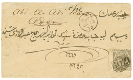 563 "SUEZ To ADEN(YEMEN)" : 1875 6d(pl. 13) Canc. B02 + SUEZ On Envelope To ADEN. Verso, ADEN STEAMER POINT. Vf. - Sonstige & Ohne Zuordnung