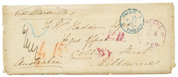 568 1868 COBLENZ/ F. + P.D On Envelope With Text (12 Pages) To MELBOURNE (AUSTRALIA). RARE. Vf. - Altri & Non Classificati