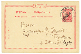 572 1901 Very Rare POSTAL STATIONERY 10pf (Michel Nr. P9) Canc. TIENTSIN. JÄSCHKE-LANTELME Certificate (2016). RARE. Vvf - China (offices)