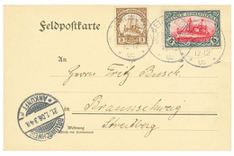 579 DSWA :1905 5 MARK + 3pf Canc. BETHANIEN On "FELDPOSTKARTE" To BRAUNSCHWEIG. Rare. Vvf. - Deutsch-Südwestafrika