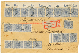 597 NEW GUINEA : 1902 MITLAUFER GERMANY 2pf(M52)x20 Canc. STEPHANSORT On REGISTERED Envelope To GERMANY. Vvf. - German New Guinea