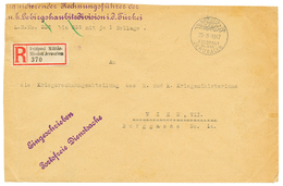 603 PALESTINE : 1917 FELDPOST MIL.MISS. JERUSALEM On REGISTERED Envelope To AUSTRIA. GREAT RARITY. MUENTZ Certificate (1 - Palästina