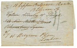 605 GIBRALTAR : 1852 "1/-" Tax Marking On Entire Letter From GIBRALTAR To ENGLAND. Vvf. - Gibraltar