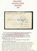 619 GOLD COAST - "ASHANTEE" EXPEDITION : 1874 CAPE COAST CASTLE + "NO STAMPS PROCURABLE IN ASHANTEE" On Envelope To ENGL - Gold Coast (...-1957)
