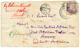 625 SOUTH AFRICA To WEST AFRICA FRONTIER FORCE : 1900 ENGLAND 1d Canc. FIELD PO BRITISH SOUTH AFRICA On Envelope To The  - Goldküste (...-1957)