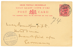 626 1902 GOLD COAST P./Stat 1d Datelined "ACCRA" Canc. SOUTHAMPTON SHIP LETTER To GERMANY. Superb. - Gold Coast (...-1957)