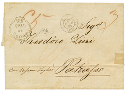 632 1852 PAID AT CORFU On Entire Letter To PATRASSO. Superb. - Ohne Zuordnung