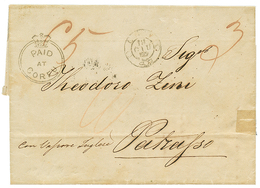 632 1852 PAID AT CORFU On Entire Letter To PATRASSO. Superb. - Zonder Classificatie