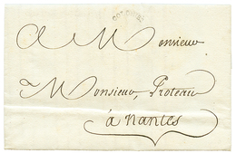 636 HAITI : 1788 Small Cachet COLONIES On Entire Letter "AUX CAYES" To FRANCE. Superb. - Haiti