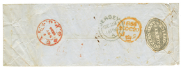 640 INDIA : 1856 Black Label GOVERNMENT AGENT'S OFFICE On Reverse Of Envelope "STEAMER BENTINCK" From INDIA To JERSEY. V - Other & Unclassified