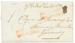 641 INDIA To GUERNESEY : 1831 INDIA LETTER DEVONPORT In Red On Entire Letter Datelined "H.M.S ZEBRA, MADRAS" To GUERNESE - Sonstige & Ohne Zuordnung