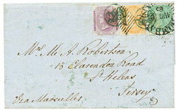 643 "INDIA To JERSEY" : 1865 8p+ 2a+ 4a On Entire Letter From BOMBAY To ST HELENS (JERSEY). Vvf. - Sonstige & Ohne Zuordnung