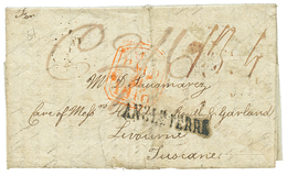652 1816 French Entry Mark ANGLETERRE On Entire Letter From "GUERNESEY" To LIVOURNE TOSCANE. F/Vf. - Unclassified
