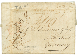 654 "VENEZIA Via NAPOLI To GUERNESEY" : 1817 T.S On Entire Letter From "H.M.S Ship TAGUS, In The Gulf Of VENICE" To GUER - Unclassified