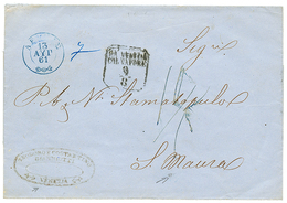 659 1861 DA VENEZIA COL. VAPORE On Entire Cover From VENEZIA To S. MAURA (IONIAN ISLANDS). RARE. Vvf. - Unclassified