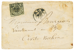 662 1866 PAPAL STATES 2B Canc. ROMA On Envelope To French Soldier , CIVITA-VECCHIA. Verso, French Military Cds BRIGADE F - Unclassified