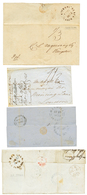 668 JAMAICA : 1840/1859 Lot 4 Nice Covers From BLACK RIVER, MONEAGUE, MAYHILL, OLD HARBOUR. Vvf. - Jamaica (...-1961)