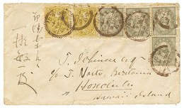 669 JAPAN To HAWAÏ : 1897 4s(x2) + 5s Grey(x4) Canc. On Envelope(fault) To HONOLULU (HAWAÏ). Vf. - Other & Unclassified