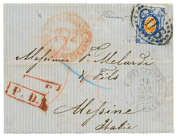 722 RUSSIA : 1870 20k Canc. On Entire Letter From ST PETERSBURG To MESSINE (SICILY). Vvf. - Sonstige & Ohne Zuordnung