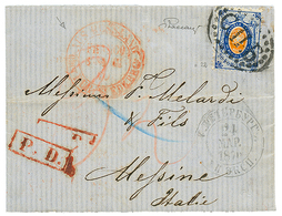 722 RUSSIA : 1870 20k Canc. On Entire Letter From ST PETERSBURG To MESSINE (SICILY). Vvf. - Otros & Sin Clasificación