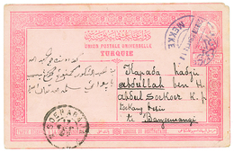 738 SAUDI ARABIA : 1908 TURKEY P./Stat 20p Canc. MEKKE To NETHERLAND INDIES. RARE. Vf. - Saudi-Arabien