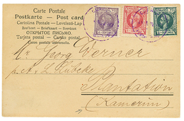 745 FERNANDO-POO : 1903 2c + 4C+ 5c Canc. CORREOS FERNANDO-POO On Card To PLANTATION (GERMAN CAMEROONS). Vf. - Fernando Po